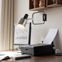 Alda - vglampe i stl og sort metal