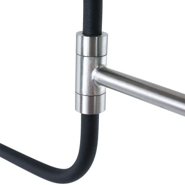 Alda - vglampe i stl og sort metal