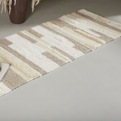 Sixtus  - Entre tppe i mnstret uld, 72 x 200 cm.