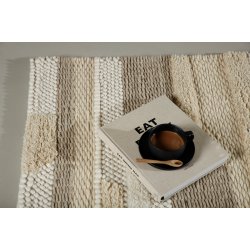 Sixtus  - Entre tppe i mnstret uld, 72 x 200 cm.