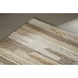 Sixtus  - Entre tppe i mnstret uld, 72 x 200 cm.