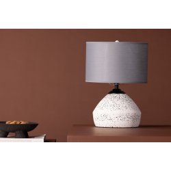 Truro- Bordlampe i terazzo og stofskrm