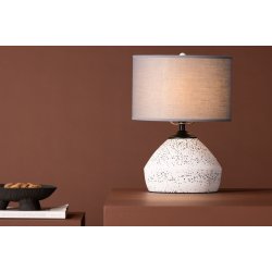 Truro- Bordlampe i terazzo og stofskrm