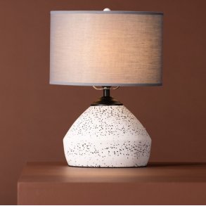 Truro- Bordlampe i terazzo og stofsk�rm