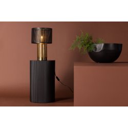Lisborn- Bordlampe i sort og guld metal