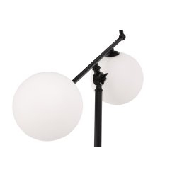 Morton - Gulvlampe i sort metal og glas