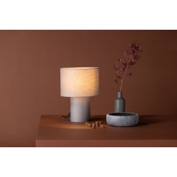 Pong- Bordlampe i lysegr stof