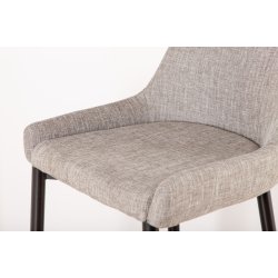 Rusty - 2 Barstole i metal og sde i beige microfiber stof