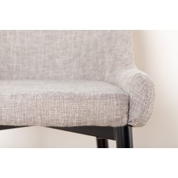 Rusty - 2 Barstole i metal og sde i beige microfiber stof