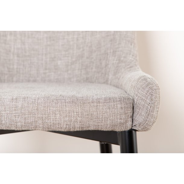 Rusty - 2 Barstole i metal og sde i beige microfiber stof