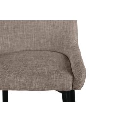 Rusty - 2 Barstole i metal og sde i beige microfiber stof