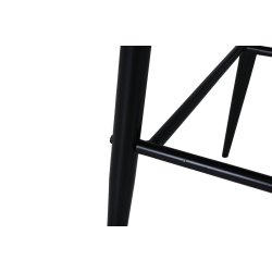 Rusty - 2 Barstole i metal og sde i beige microfiber stof