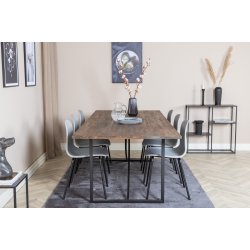 Pucol - Spisebord i teaktr og metal, 100 x 250 cm.