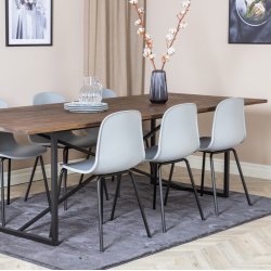 Pucol - Spisebord i teaktr og metal, 100 x 250 cm.