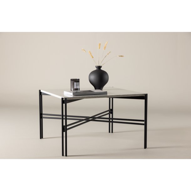 Rizoli - Sofabord i sort metal og top i terrazzo