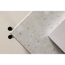 Rizoli - Sofabord i sort metal og top i terrazzo