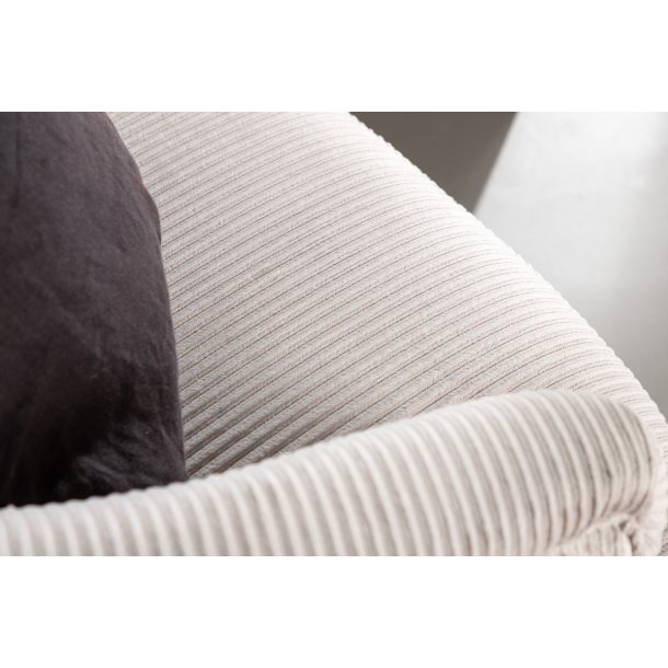 Derby - Lnestol i stribet lyst stof