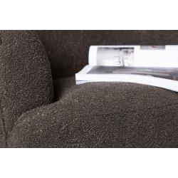 Derby - Lnestol i mrkegr boucle stof