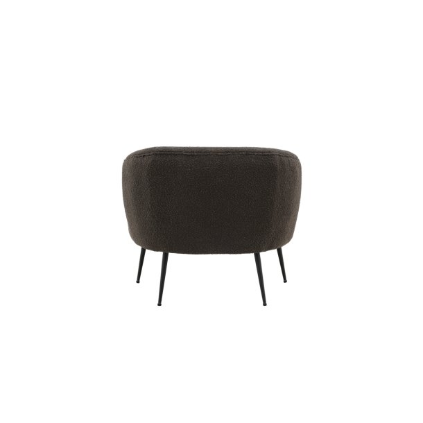 Derby - Lnestol i mrkegr boucle stof