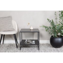 Horst - Sofabord i sort metal, 50 x 50 cm.