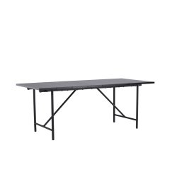 Calma- Spisebord i fineret sort eg, rektangulr 90 x 200 cm.