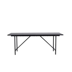Calma- Spisebord i fineret sort eg, rektangulr 90 x 200 cm.