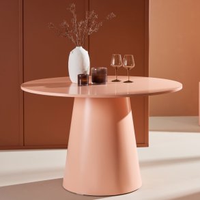 Pastello - Spisebord i rosafarvet MDF, diameter 110 cm.