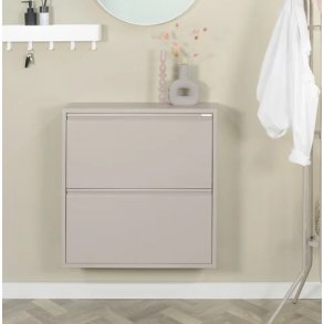 Zapato - Skoskab med 2 dobbelt rum - silky taupe  metal