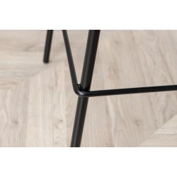 Cooly - 2 Barstole i metal og sde i sort kunstlder