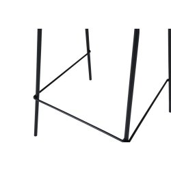 Cooly - 2 Barstole i metal og sde i sort kunstlder