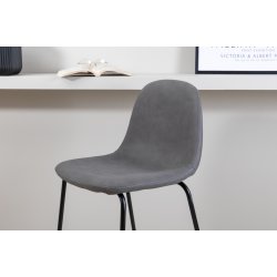  Cooly - 2 Barstole i metal og sde i gr hr polyester