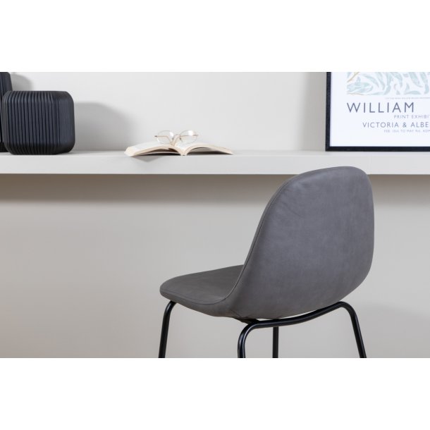  Cooly - 2 Barstole i metal og sde i gr hr polyester