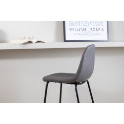  Cooly - 2 Barstole i metal og sde i gr hr polyester