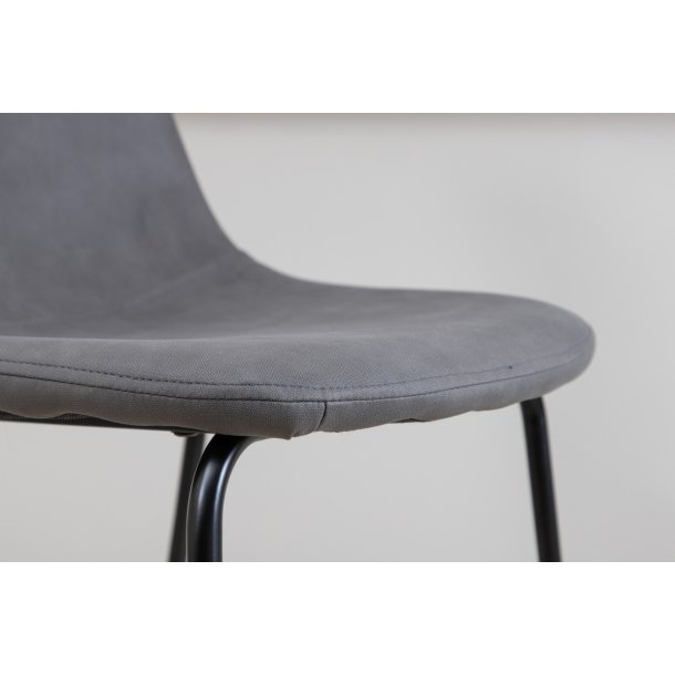  Cooly - 2 Barstole i metal og sde i gr hr polyester