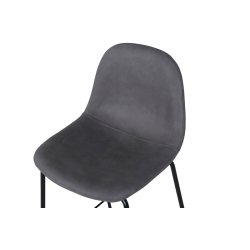  Cooly - 2 Barstole i metal og sde i gr hr polyester