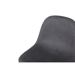  Cooly - 2 Barstole i metal og sde i gr hr polyester