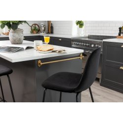 Cooly - 2 Barstole i metal og sde i sort fljl