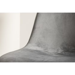 Spa - 2 Spisebordsstole i grt fljl og sort metal