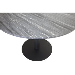 Carra- Spisebord i mrkegr marmor og sort stel,  106 m.