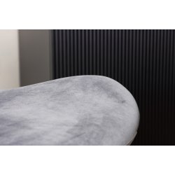 Imola - 2 Spisebordsstole i grt fljl og sort metal