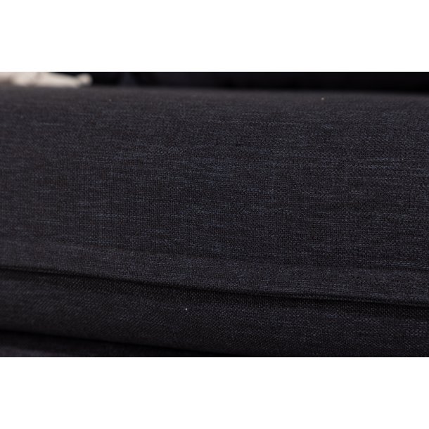 Stella - Sofa, 3-personers med stof i sort hr polyester