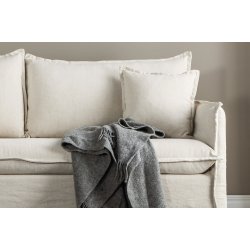 Stella - Sofa, 3-personers med stof i beige bomuld