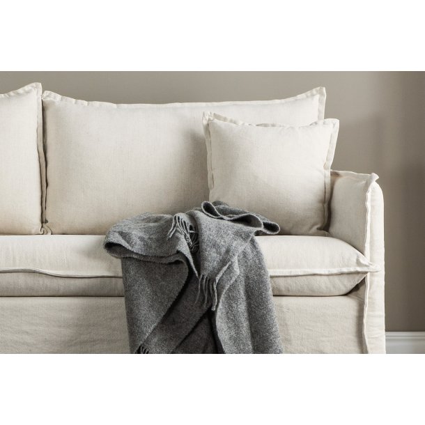 Stella - Sofa, 3-personers med stof i beige bomuld