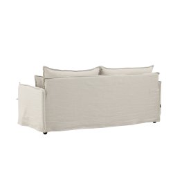 Stella - Sofa, 3-personers med stof i beige bomuld