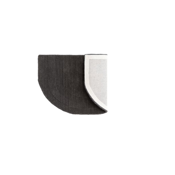 Olav - Drmtte i mrkegr uld, 50 x 80 cm.