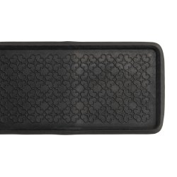 Luxor - Drmtte i sort gummi, 45 x75 cm.