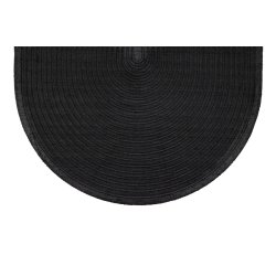 Teo - Drmtte i sort, halvcirkel i strrelse 60 x 90 cm.