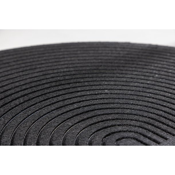 Teo - Drmtte i sort, halvcirkel i strrelse 60 x 90 cm.