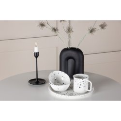 Dizell - Rundt spisebord i hvidmalet, diameter 80 cm.