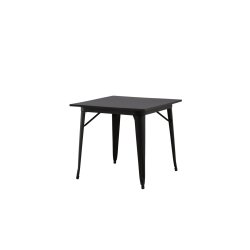Toorx - Spisebord i sort egefiner og sort understel, 80 x 80 cm.